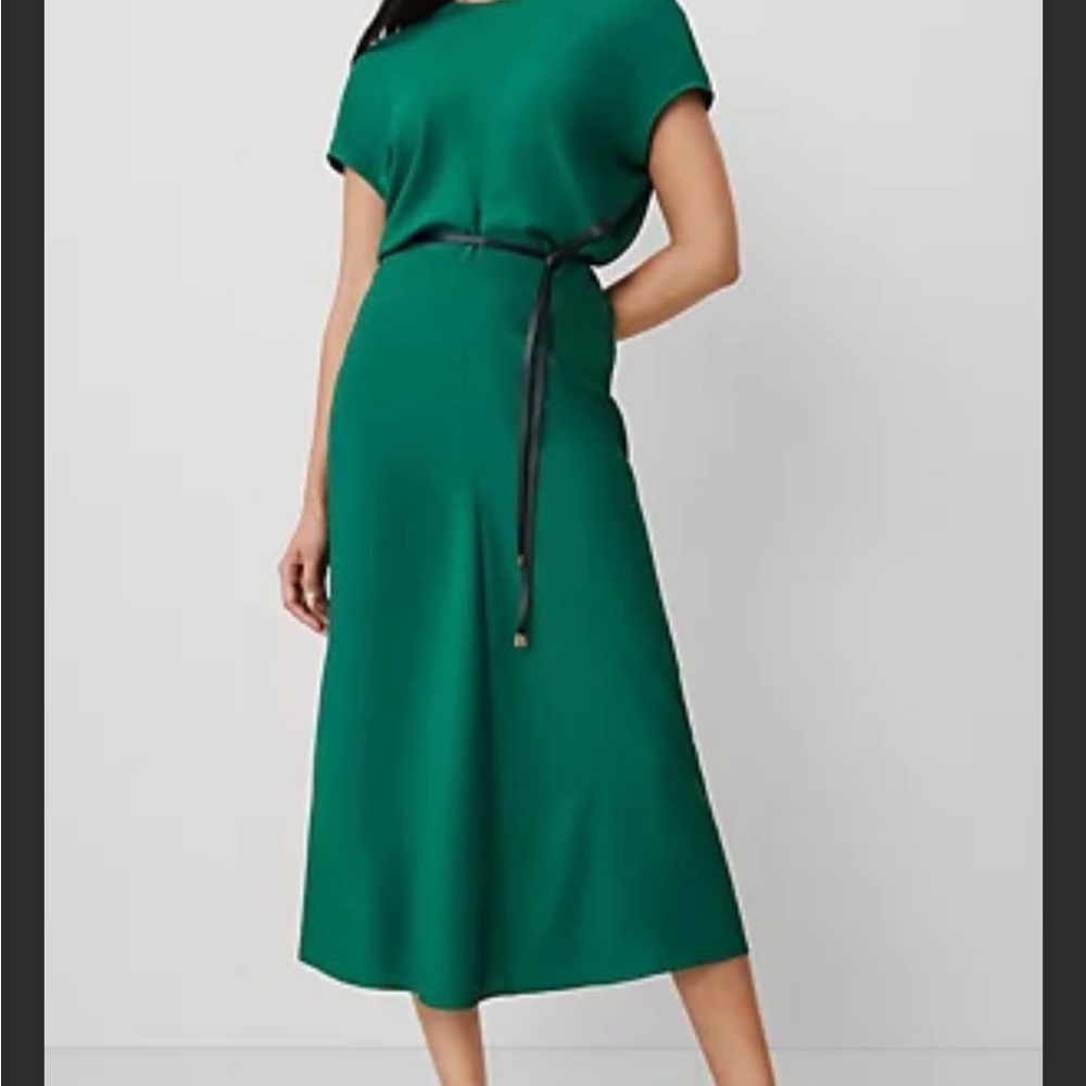 Crepe Column Midi Dress